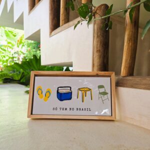 Azulejo Só Tem no Brasil – Retângulo P 10×20 cm