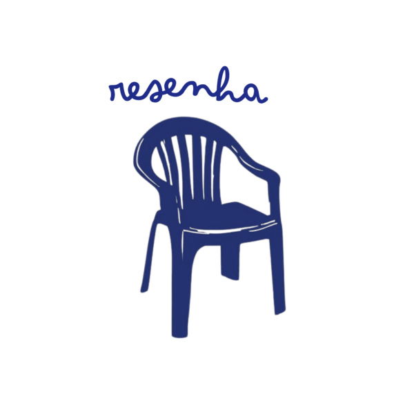 Cadeira plástica com a palavra resenha