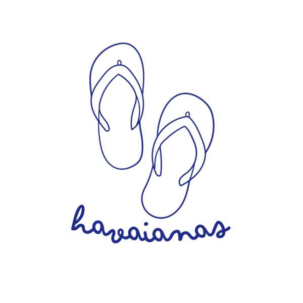 Chinelo Havaianas em desenho simples