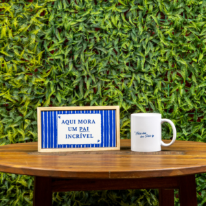 Kit Presente Dia dos Pais – Azulejo Decorativo + Caneca Pai Incrível