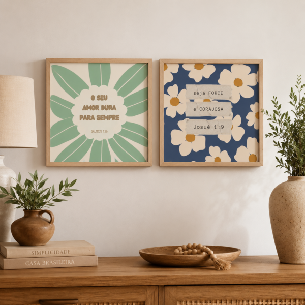 Combo Cristão – Amor e Coragem | 2 Azulejos