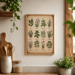 Azulejo Decorativo Ervas e Temperos 20x30cm – Jardim de Temperos