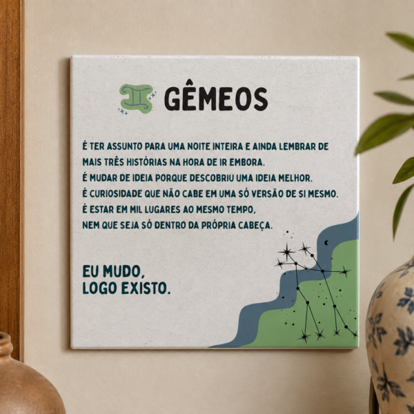 Azulejo Decorativo Signo de Gêmeos – Personalidade Geminiana