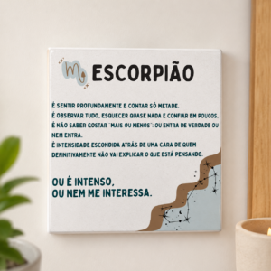 Azulejo Decorativo Signo de Escorpião – Personalidade Escorpiana