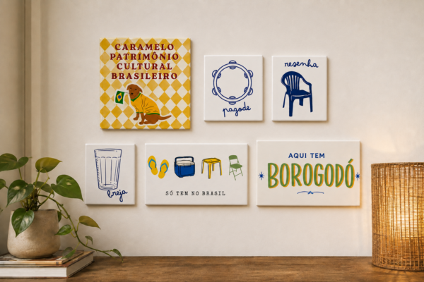 Kit Brasilidades com 6 Azulejos Decorativos