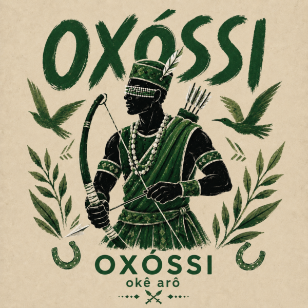 Arte do azulejo decorativo Oxóssi Orixá Okê Arô