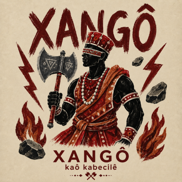 Arte do azulejo decorativo Xangô Orixá Kaô Kabecilê