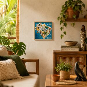 Azulejo Decorativo Mapa do Brasil