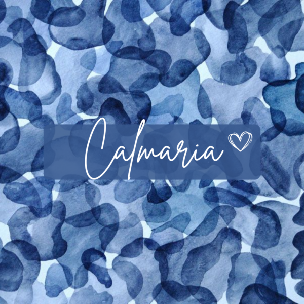 Arte do azulejo Calmaria com manchas em aquarela azul